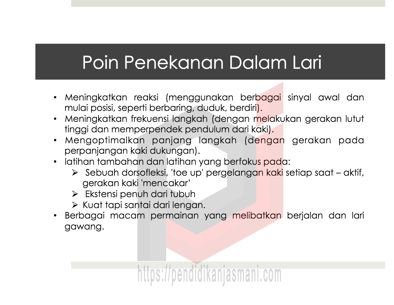 Gerak Dasar Lari – PENDIDIKAN JASMANI